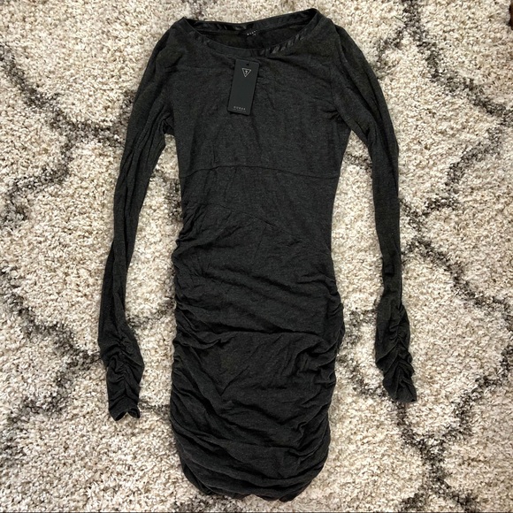 NWT GUESS Ruched Mini Dress 🖤 - Picture 2 of 8